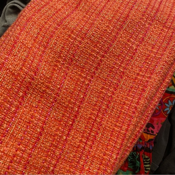 J.Crew No.2 Pencil skirt woven tweed orange pink - Picture 12 of 12